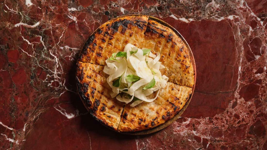 Molasses flat bread at Aambra